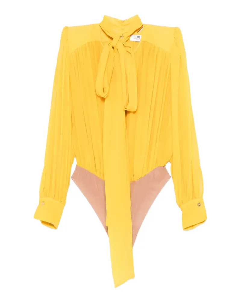 Elisabetta Franchi Body mit Falten - Gelb Gelb