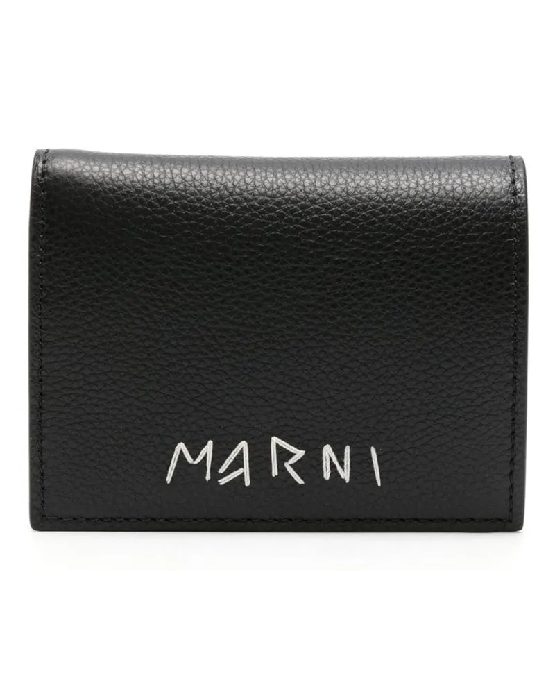 Marni Portemonnaie mit Logo - Schwarz Schwarz