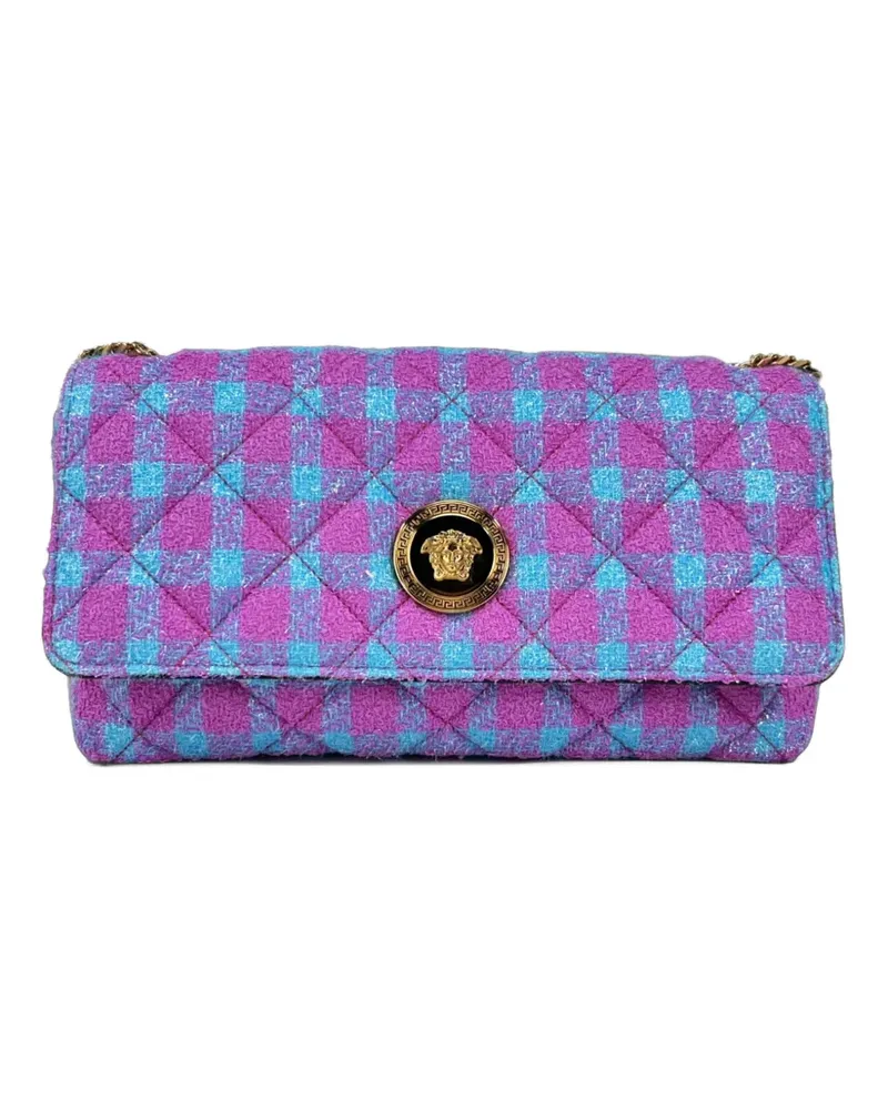 Versace quilted check-pattern shoulder bag - Violett Violett