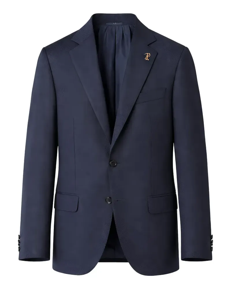 Pal Zileri logo-pin single-breasted jacket - Blau Blau