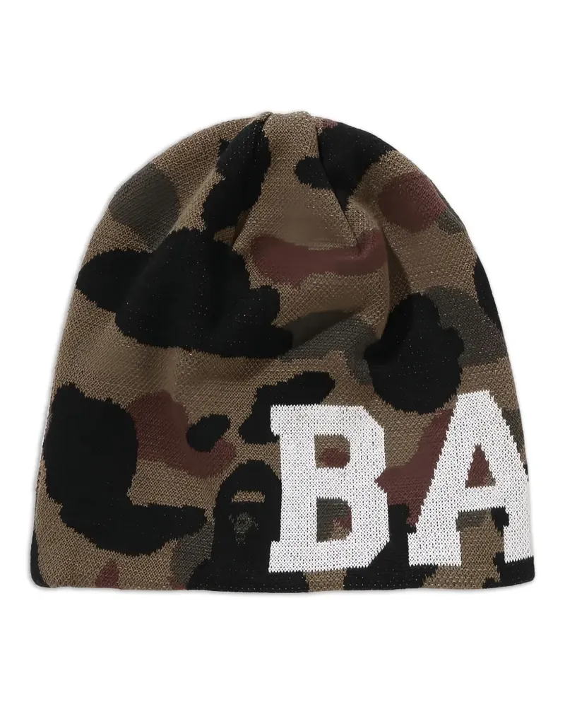 BAPE Beanie mit Camouflagemuster - Braun Braun