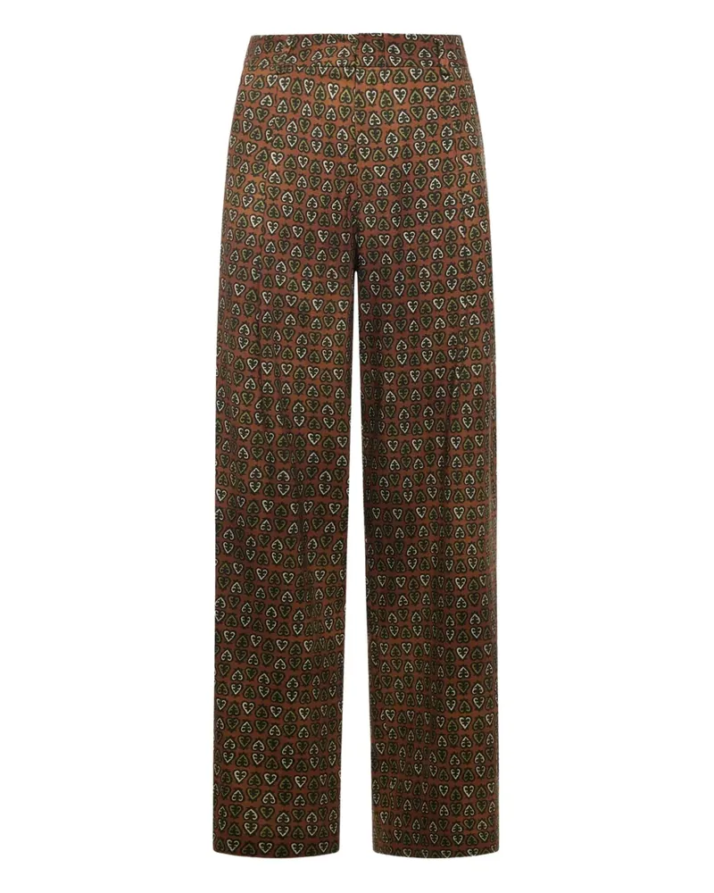 Pierre-Louis Mascia patterned trousers - Braun Braun