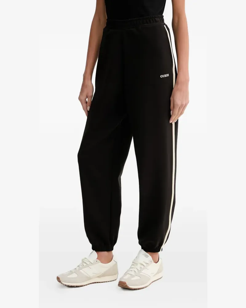 Guess Jasmine logo-print side-stripe track pants - Schwarz Schwarz