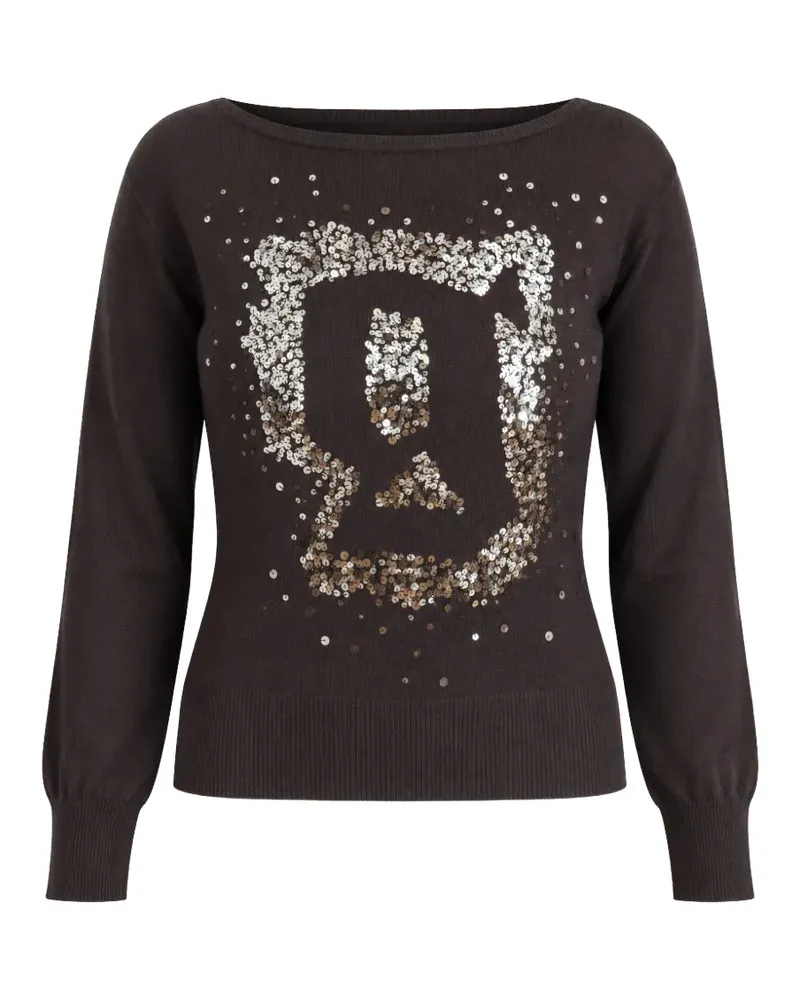 John Galliano Pullover mit Pailletten - Braun Braun