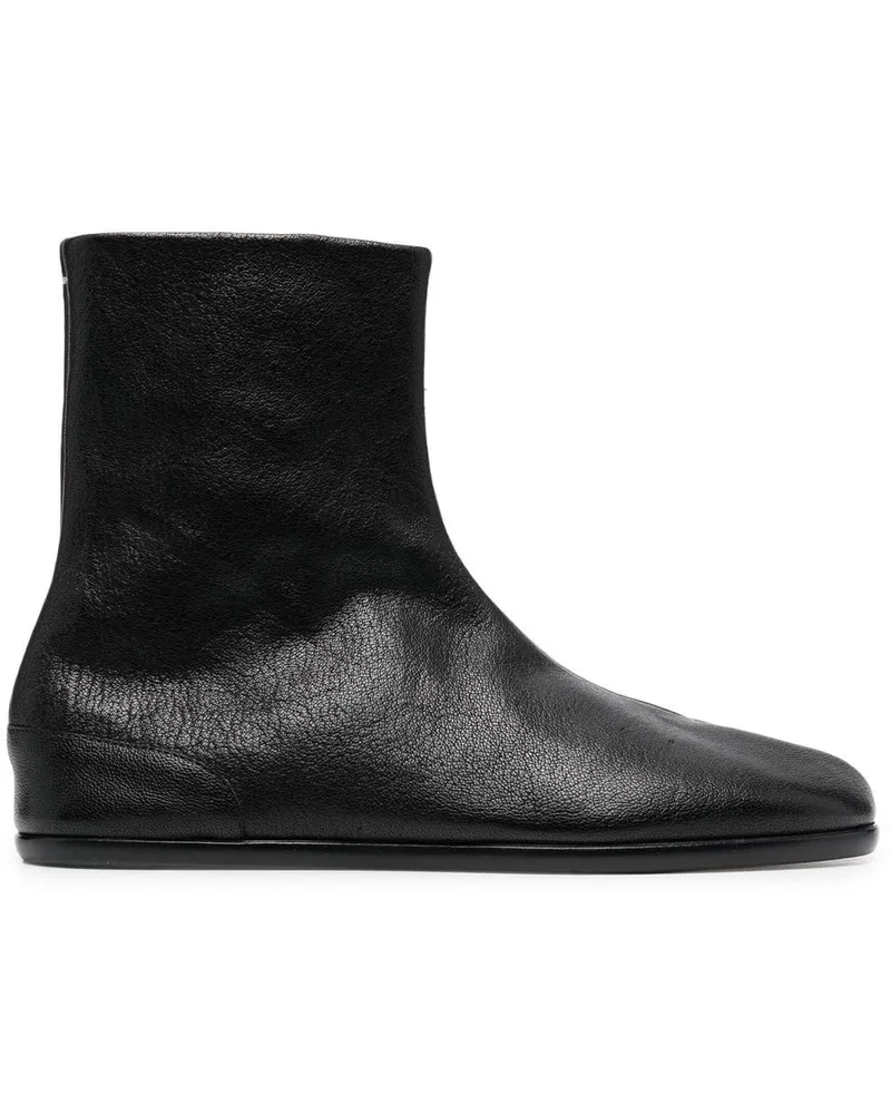 Maison Margiela Flache Tabi Stiefeletten - Schwarz Schwarz