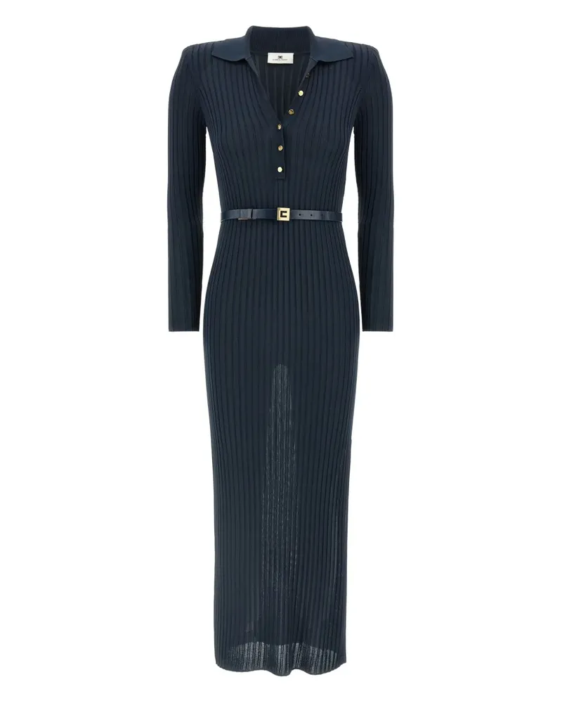 Elisabetta Franchi Geripptes Maxikleid - Blau Blau