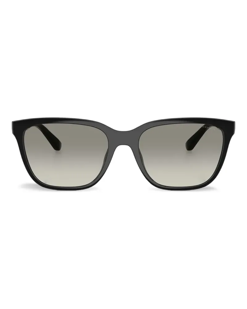 Coach quilted-effect rectangle-frame sunglasses - Schwarz Schwarz