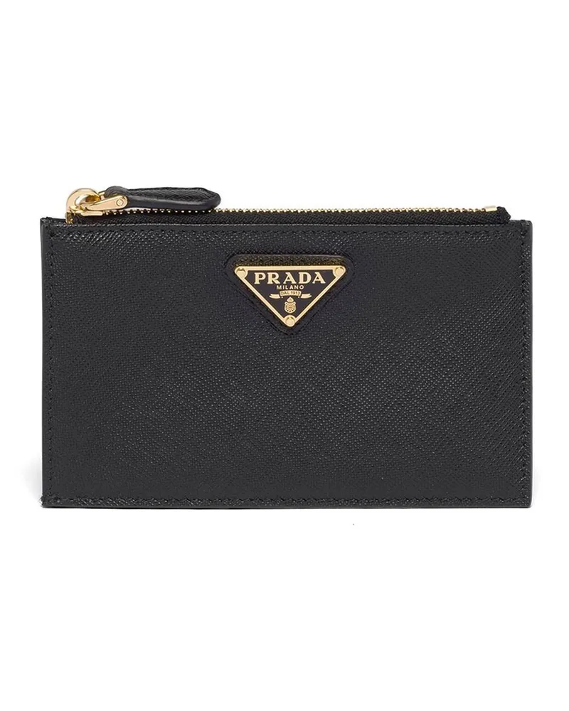 Prada Kartenetui mit Logo-Schild - Schwarz Schwarz