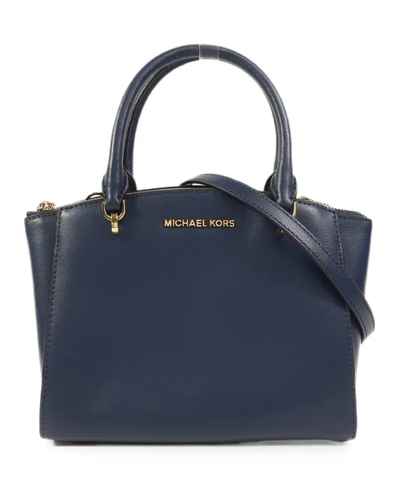 Michael Kors logo-detail leather shoulder bag - Blau Blau