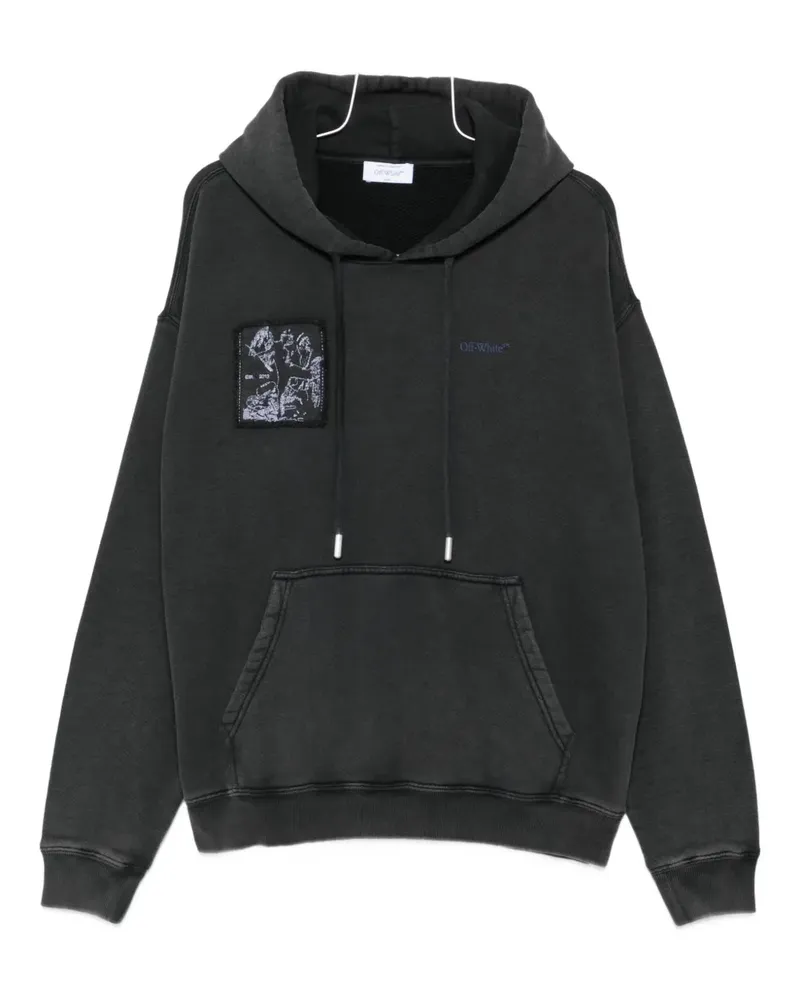 OFF-WHITE graphic-print hoodie - Schwarz Schwarz