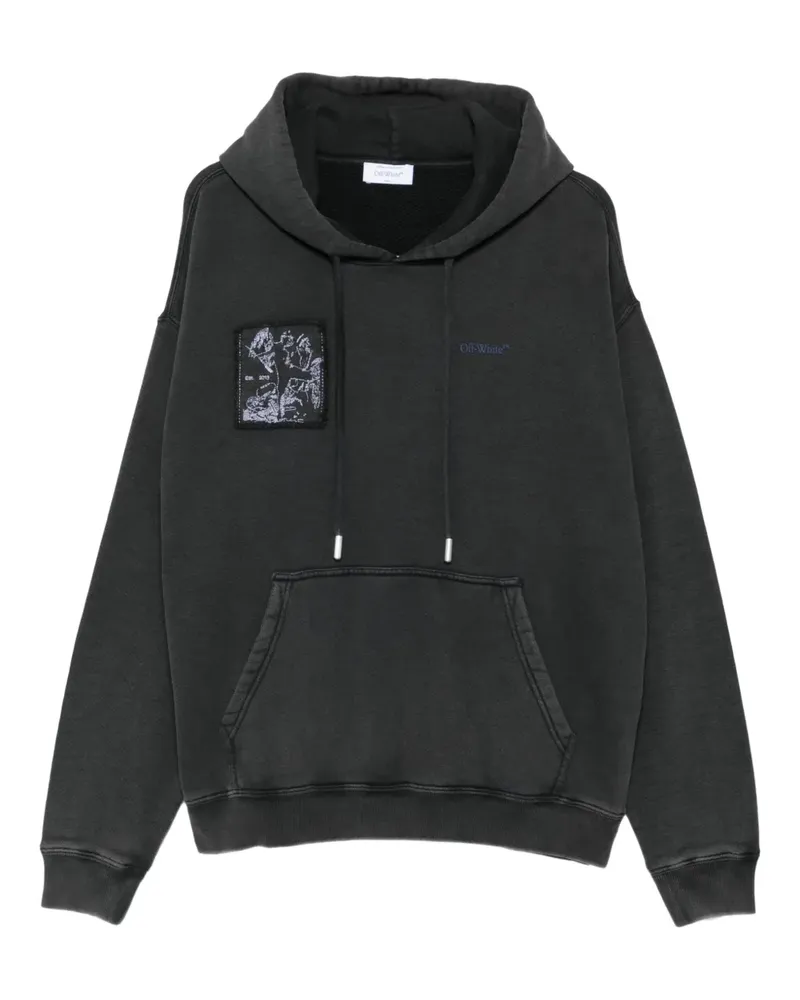 OFF-WHITE Hoodie mit grafischem Print - Schwarz Schwarz
