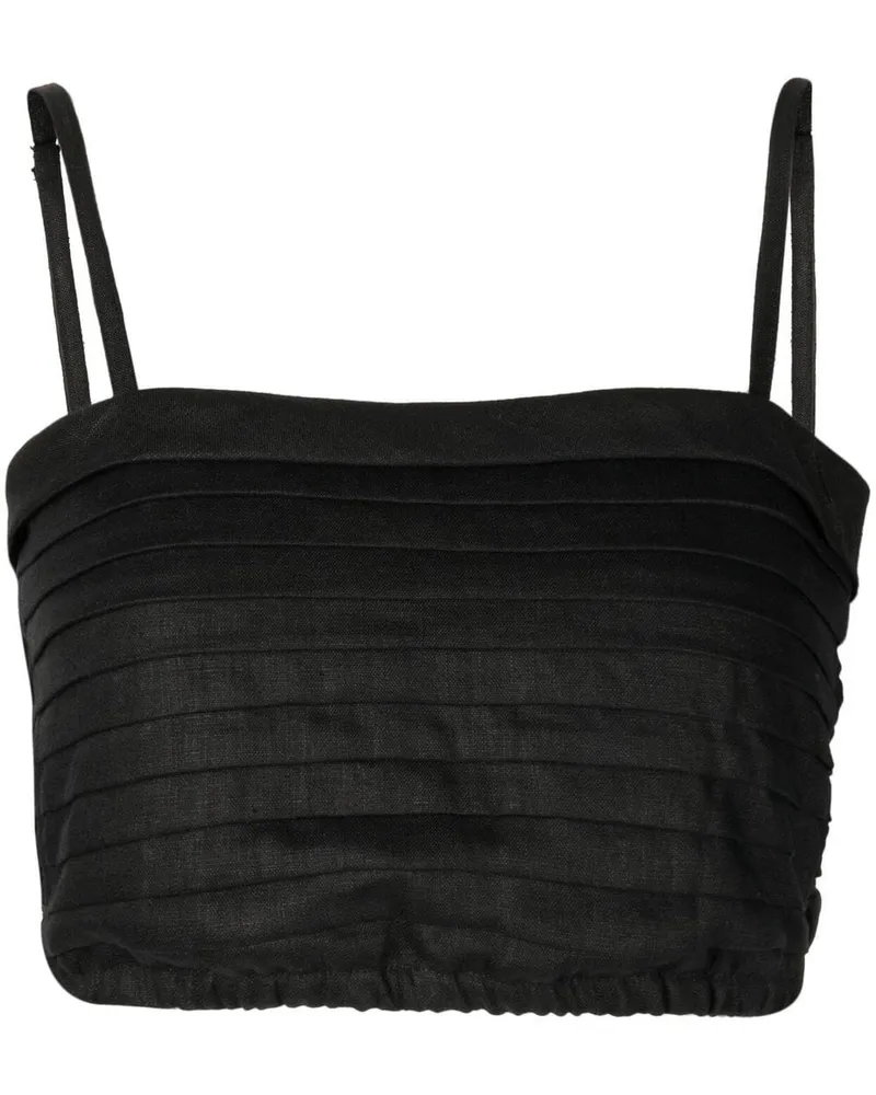 Faithfull The Brand Carla Cropped-Top - Schwarz Schwarz