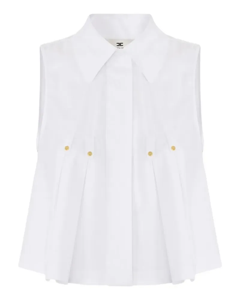 Elisabetta Franchi Hemd mit Falten - Weiß Weiß