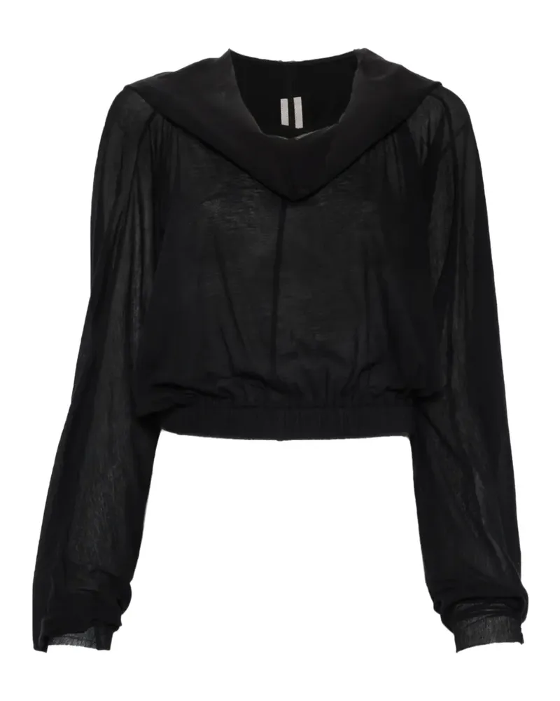 Rick Owens T-Shirt mit Kapuzenkragen - Schwarz Schwarz