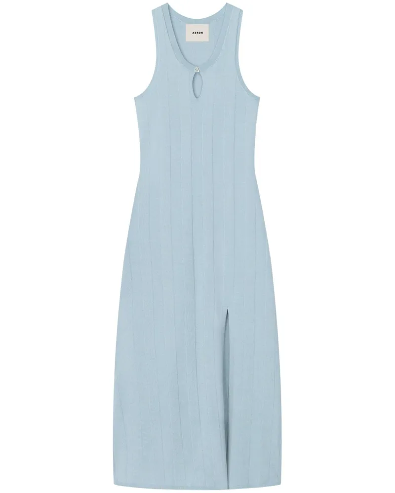 AERON Midikleid mit seitlichem Schlitz - Blau Blau