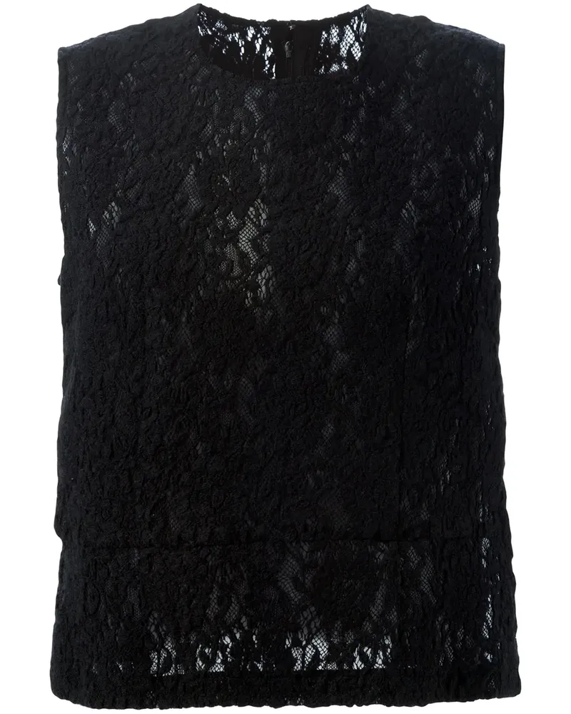 Comme des Garçons Klassisches Top - Schwarz Schwarz