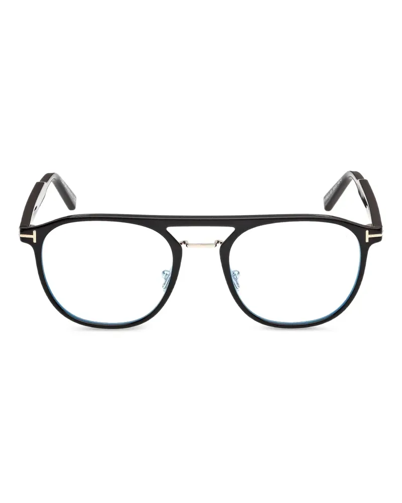Tom Ford double-bridge pilot-frame glasses - Schwarz Schwarz