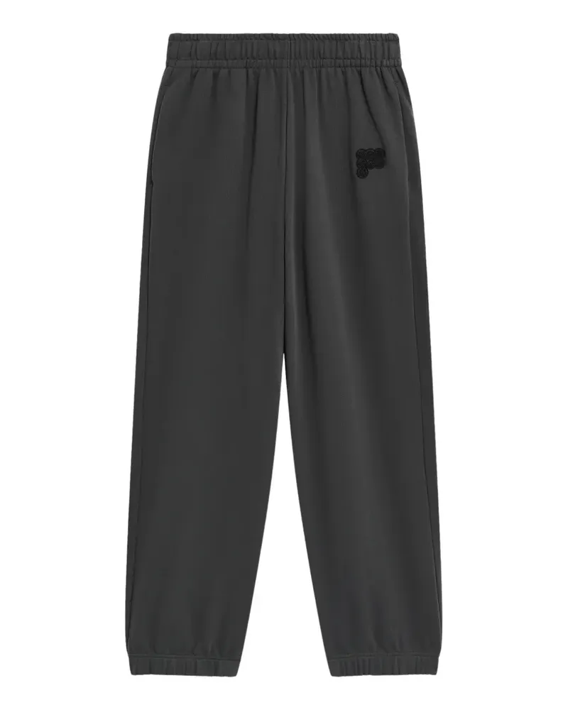 PANGAIA logo-patch track pants - Grau Grau