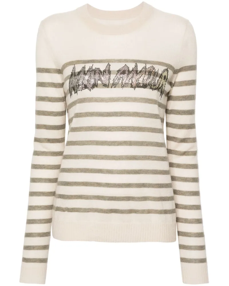 Zadig & Voltaire Gestreifter Mon Amour Pullover - Nude Nude