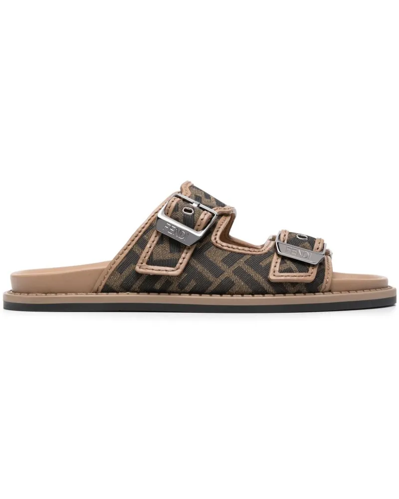 Fendi Feel Sandalen mit FF-Jacquardmuster - Braun Braun