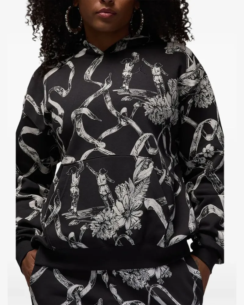 Jordan Brooklyn printed hoodie - Schwarz Schwarz