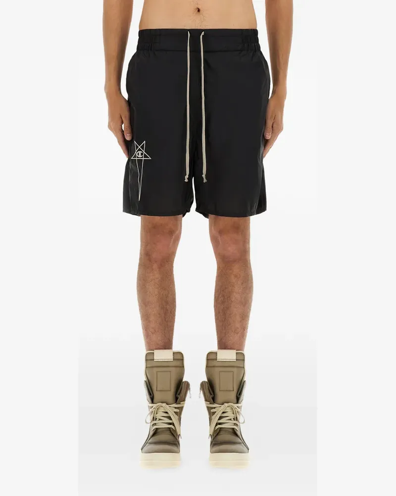 Rick Owens x Champion logo-embroidered shorts - Schwarz Schwarz
