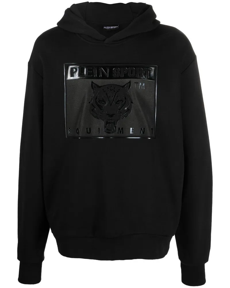 Philipp Plein Hoodie mit Tigerkopf - Schwarz Schwarz