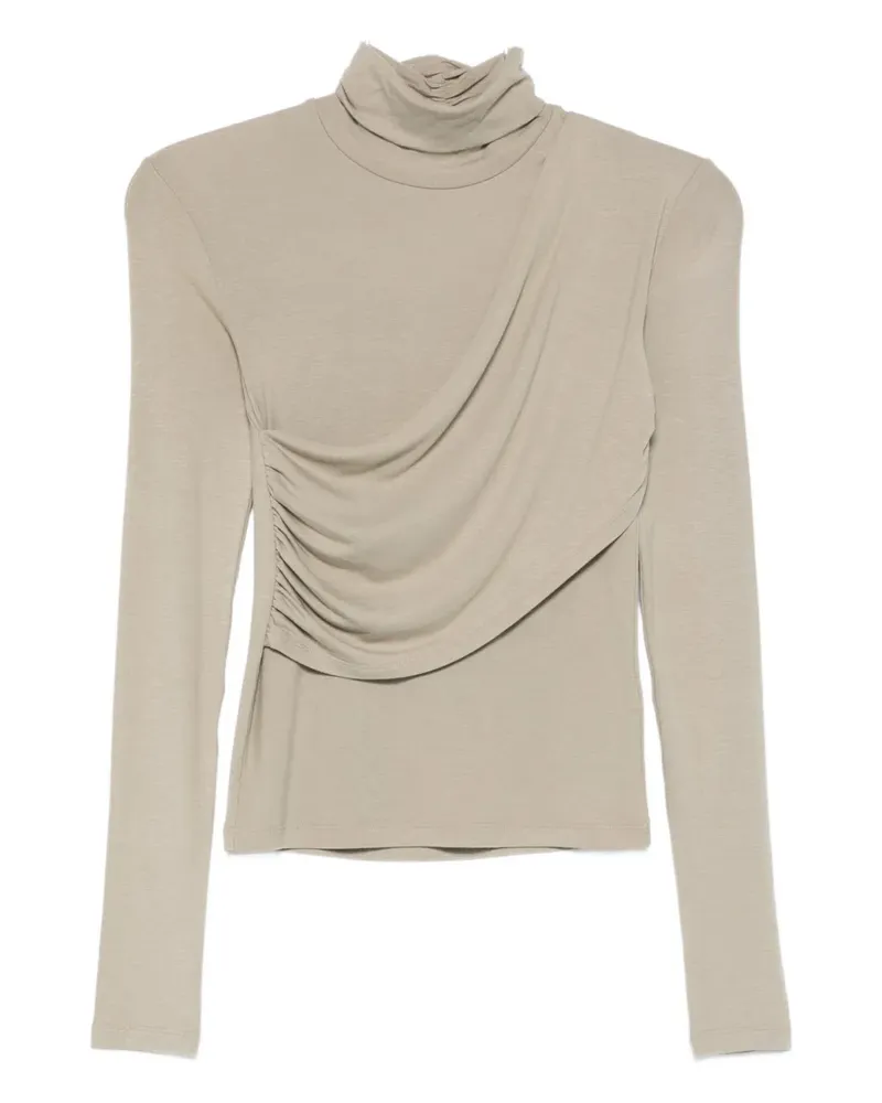 Patrizia Pepe Pullover mit Stehkragen - Nude Nude
