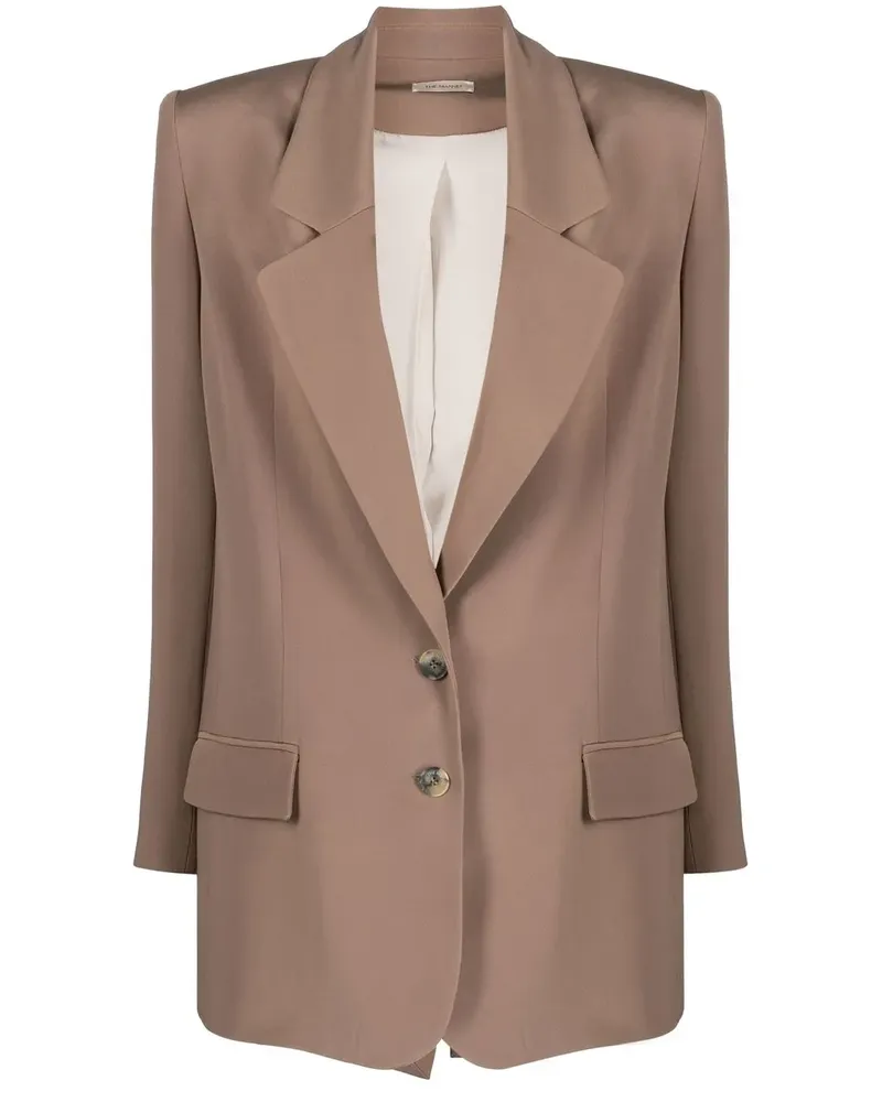 THE MANNEI Blazer mit fallendem Revers - Braun Braun