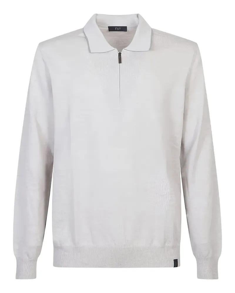 Fay Poloshirt mit Reißverschluss - Grau Grau