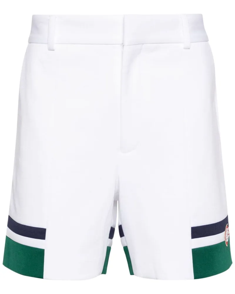 Casablanca Paris Sports Shorts mit Streifendetail - Weiß Weiß