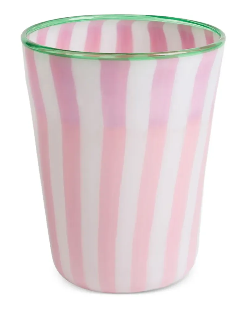 Lisa Corti Gestreifte Circus Vase - Rosa Rosa