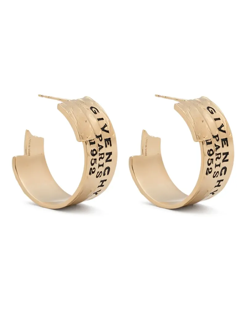 Givenchy Gravierte Ohrringe mit Logo - Gold Gold