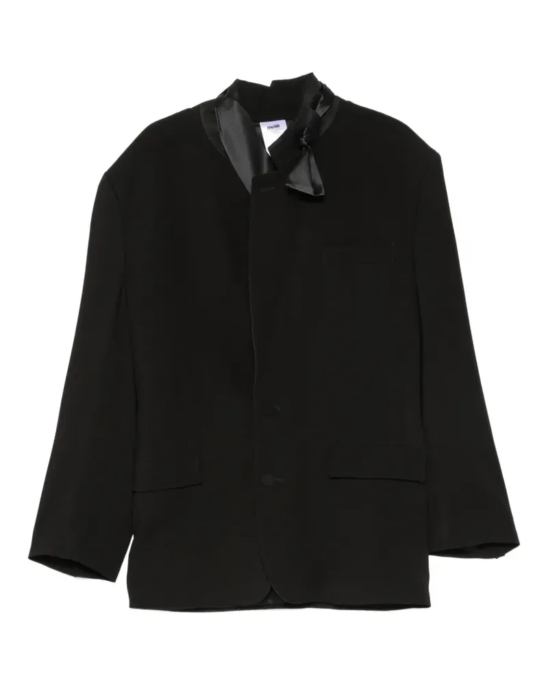 Magliano Smoking Rimini satin-trim padded-shoulder blazer - Schwarz Schwarz