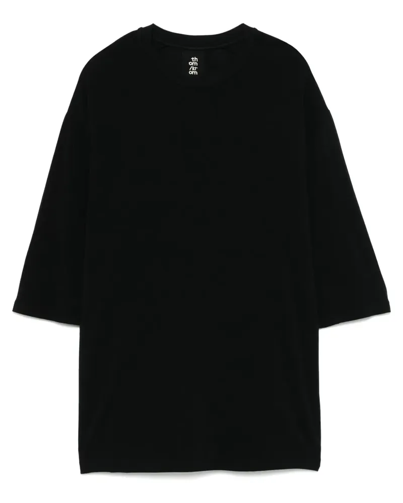 THOM KROM T-Shirt aus leichtem Jersey - Schwarz Schwarz