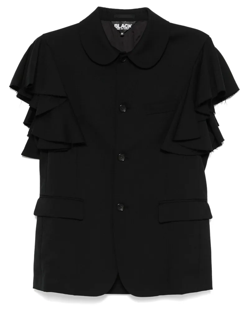 Comme des Garçons Blazer mit Rüschendetail - Schwarz Schwarz