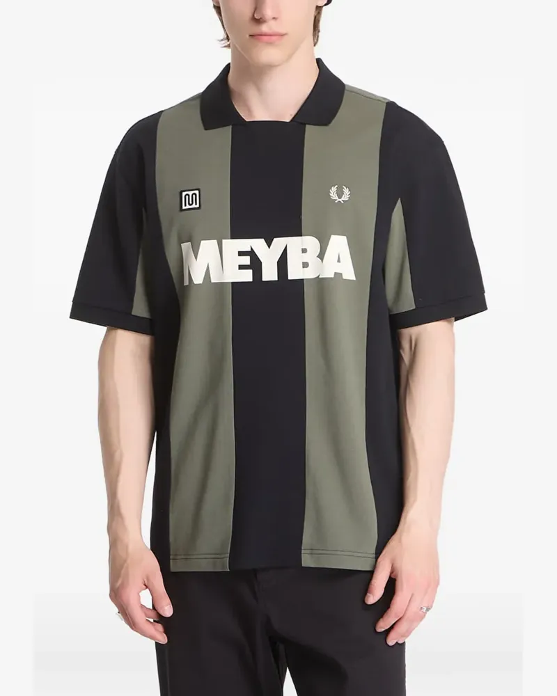 Fred Perry Gestreiftes Meyba T-Shirt - Schwarz Schwarz