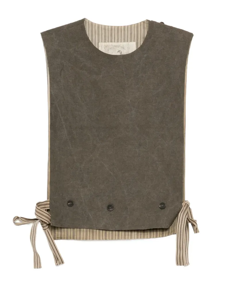Ziggy Chen Top mit Schleifenverschluss - Braun Braun