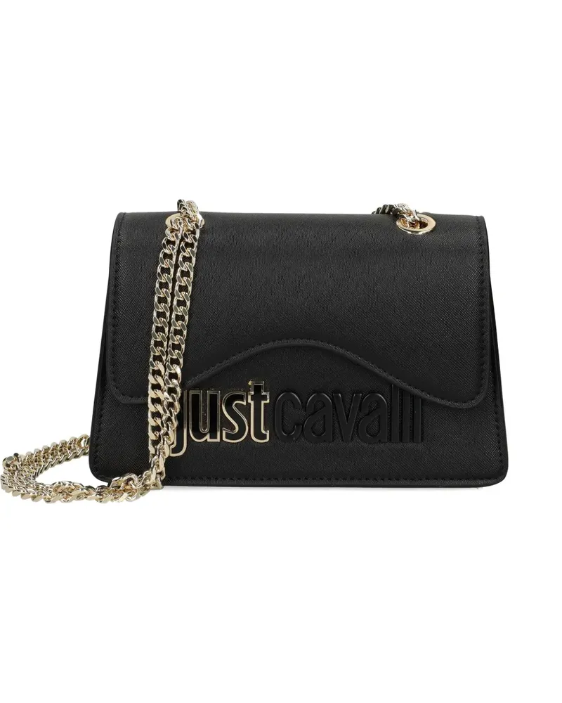 Just Cavalli Schultertasche mit Kettenriemen - Schwarz Schwarz