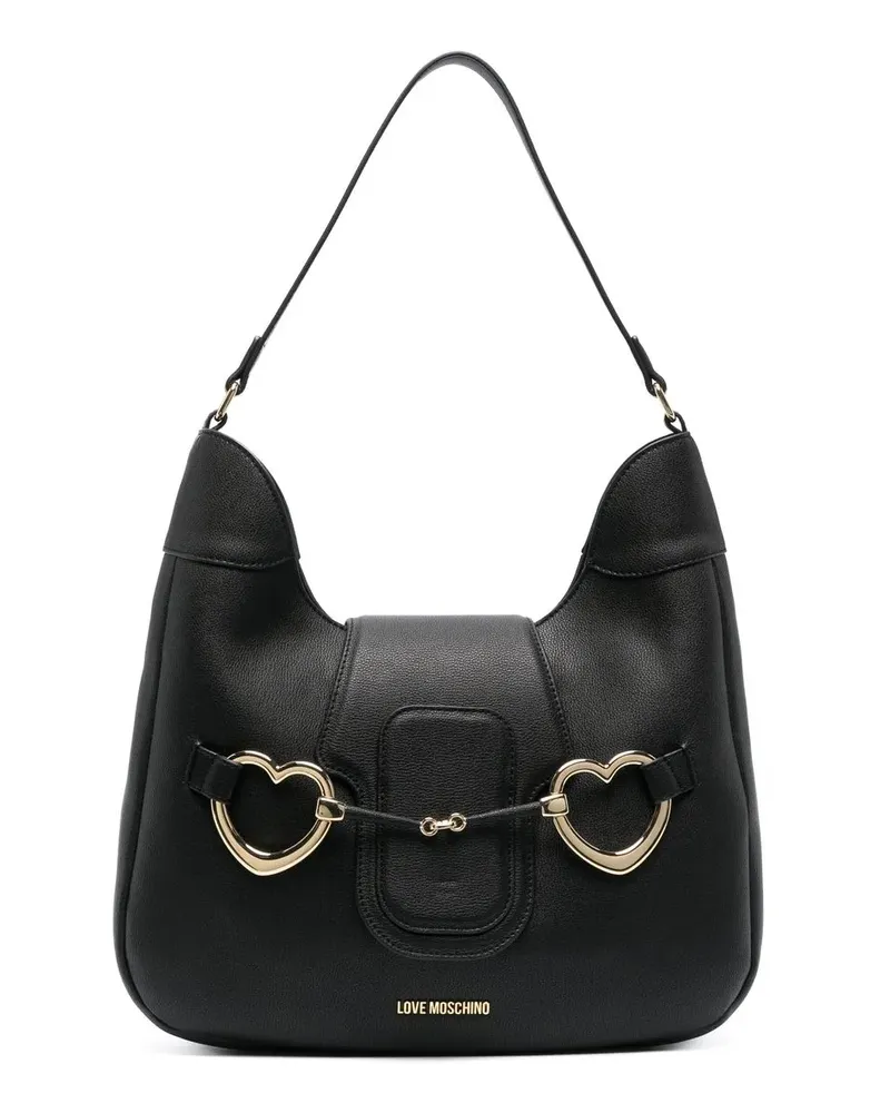 Moschino Schultertasche mit Herzform - Schwarz Schwarz