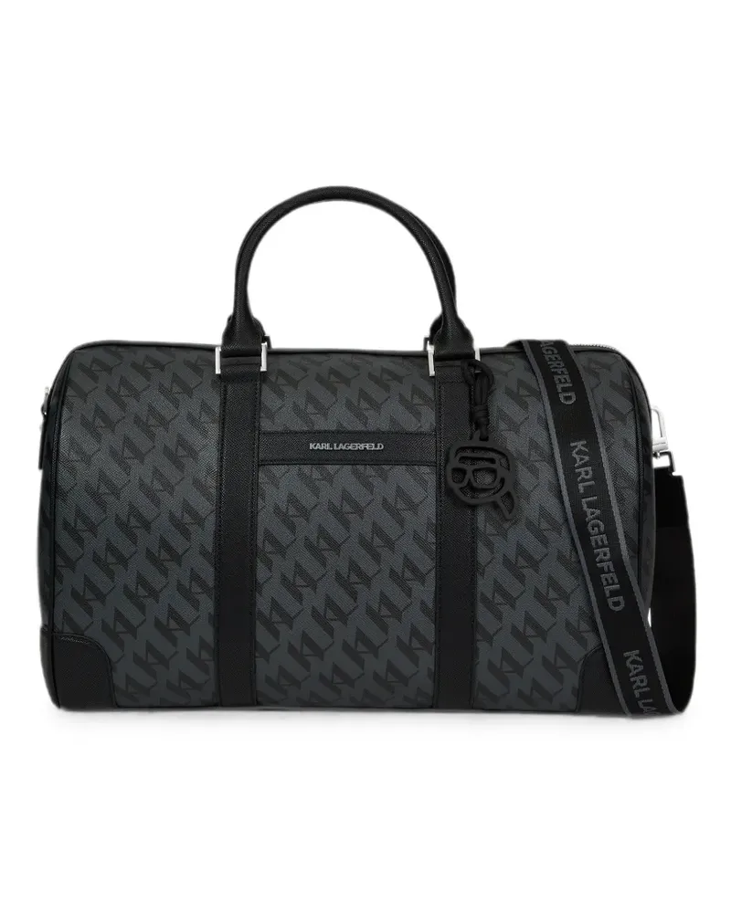 Karl Lagerfeld Ikon Reisetasche mit Monogramm - Schwarz Schwarz
