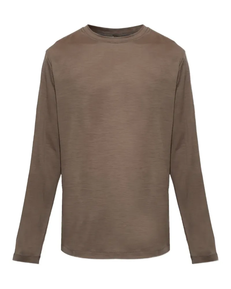 SEASE long-sleeve wool T-shirt - Braun Braun