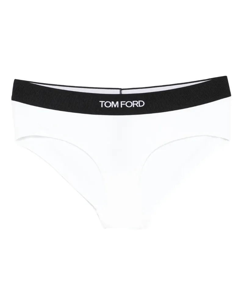 Tom Ford Slip mit Logo-Bund - Weiß Weiß