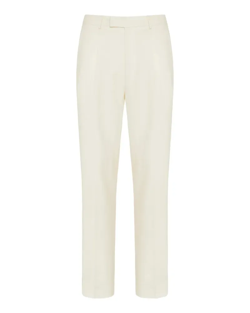 Ermenegildo Zegna flat-front trousers - Nude Nude