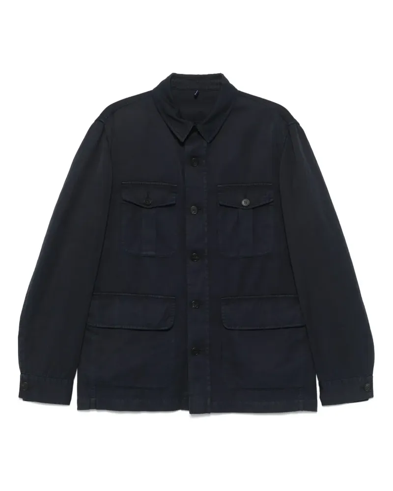 Incotex Jacke mit vier Taschen - Blau Blau