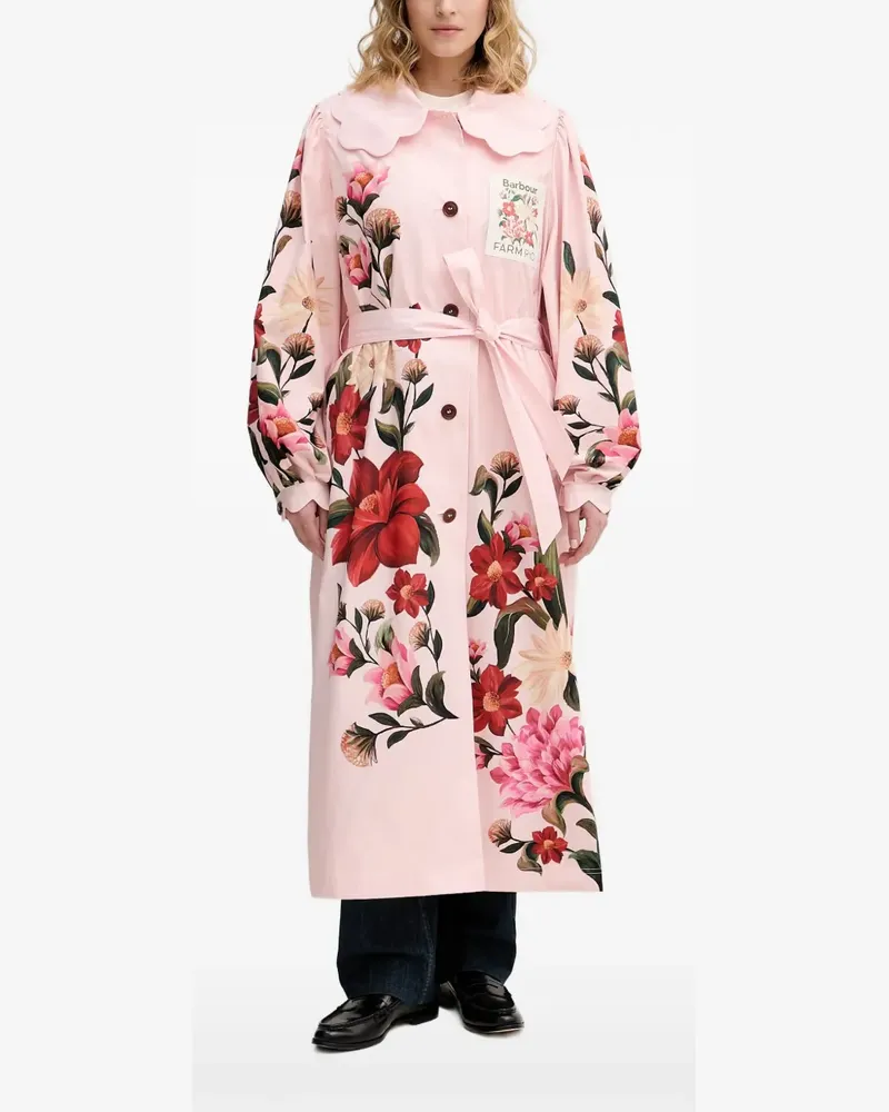 Barbour x FARM Rio Bromelia coat - Rosa Rosa