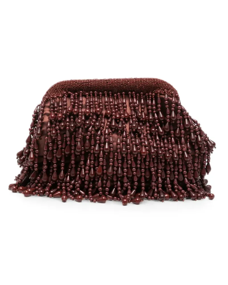 Simon Miller beaded-fringe clutch bag - Braun Braun