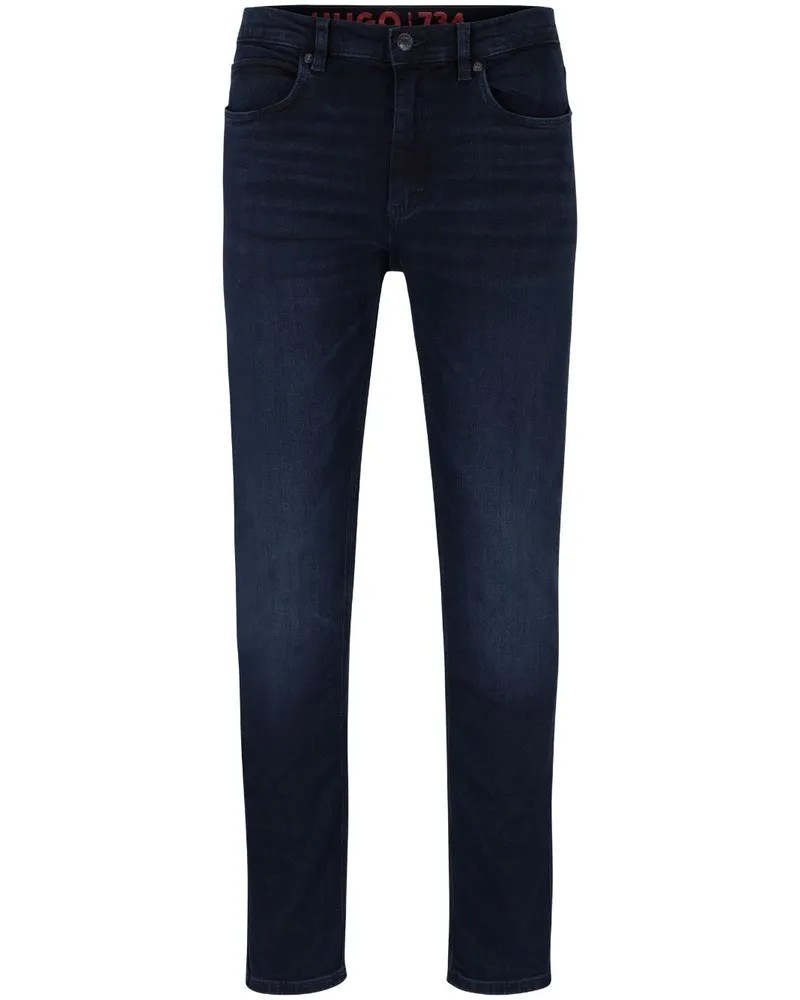 HUGO BOSS Jeans mit geradem Bein Blau