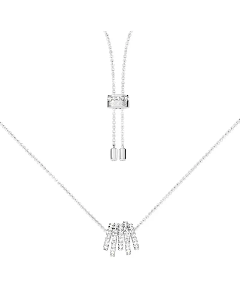 APM Monaco Croisette crystal-embellished necklace - Silber Silber