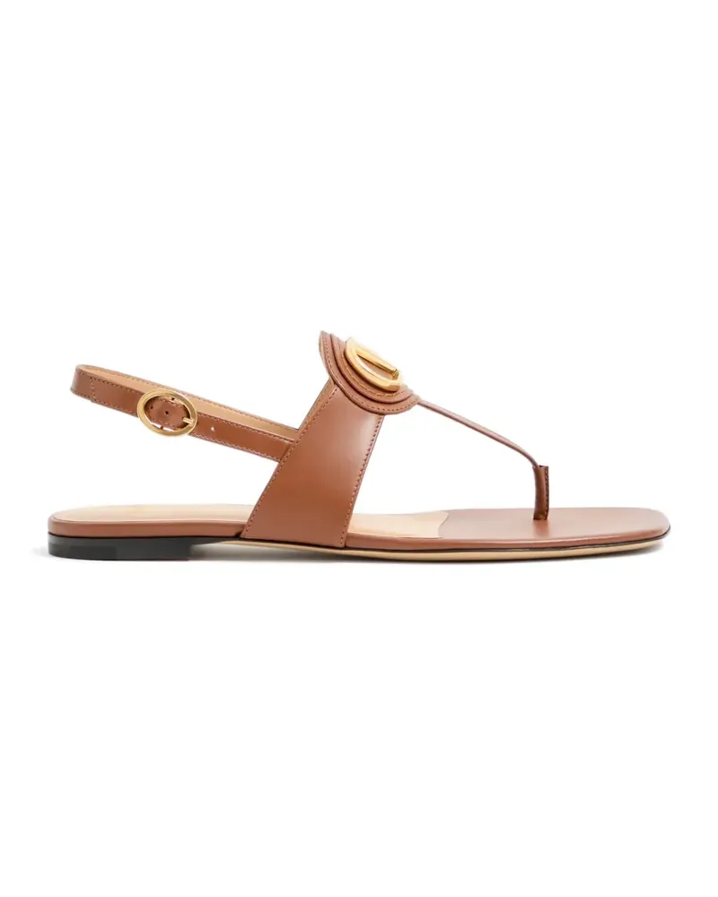Valentino Garavani VLogo Signature String Sandalen aus Kalbsleder - Braun Braun